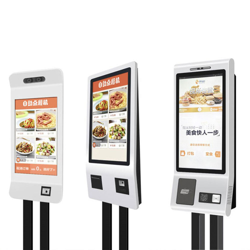 간이 식품 21.5&quot; 24&quot; 27&quot; 32&quot; 42&quot; 인치 터치스크린 각자 계산대 기계 대중음식점을 위한 각자 서비스 지불 주문 간이 건축물